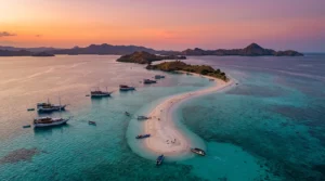 Taka Makassar sandbar in Komodo National Park, the last stop before the day 2 overnight anchorage