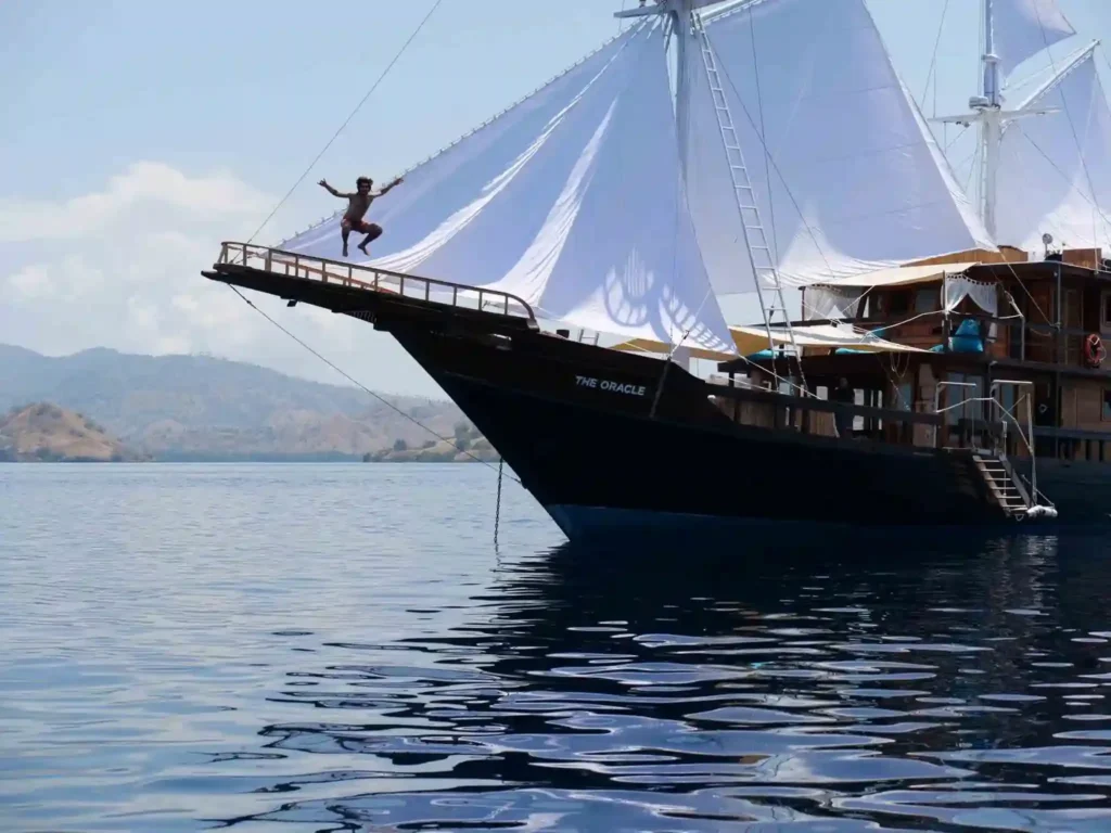 The Oracle phinisi yacht deck