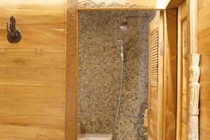 Private shower in The Oracle lower-deck Luxe Room