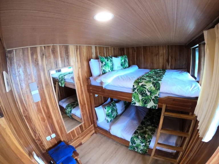 Family Cabin bunk layout for a small group aboard Zada Ulla