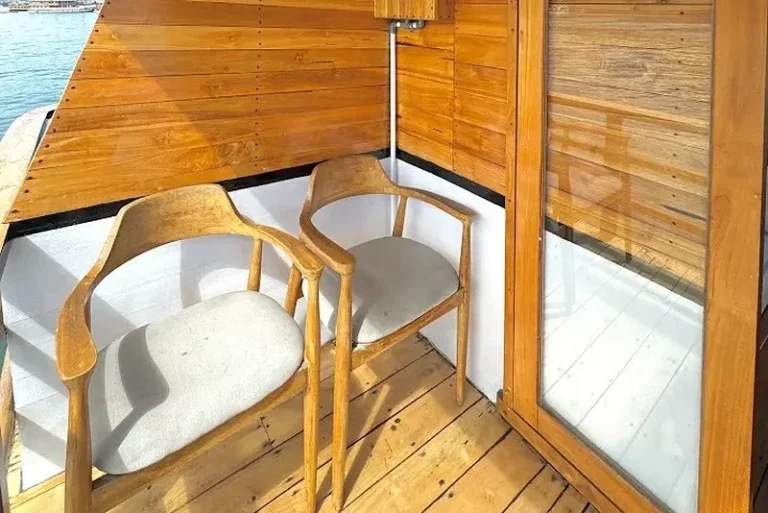 Private balcony for an Ocean View cabin aboard Andalucia II