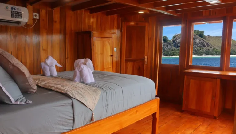 Master Balcony Cabin with double bed aboard Blue Lotus