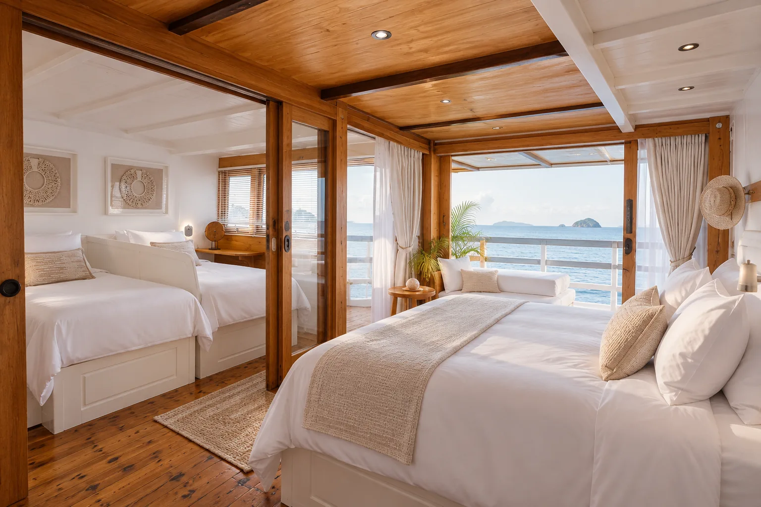 Aliikai Voyage cabin layouts being compared for capacity and sleeping arrangements