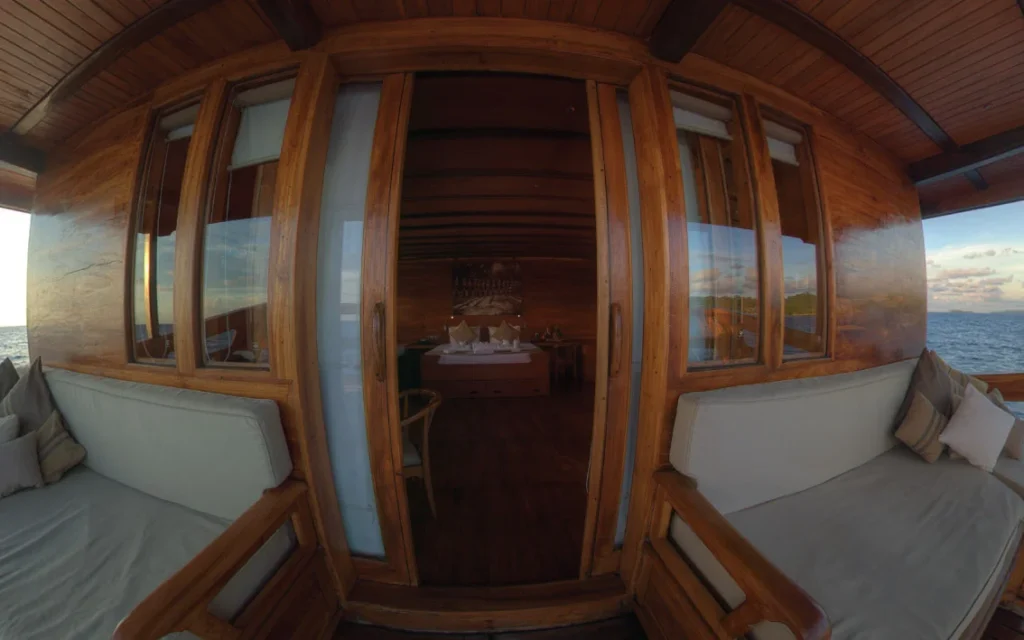 Private balcony and loungers outside a Damai II Master Stateroom