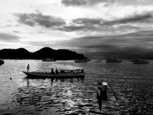 Heading out from Labuan Bajo across the Sea of Flores with provisions for home,