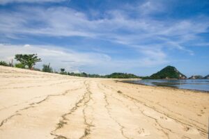 Natural landscape, coast and travel scenery on Lombok Island