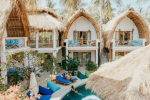 Natural landscape, coast and travel scenery on Lombok Island