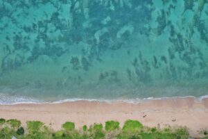 Natural landscape, coast and travel scenery on Lombok Island