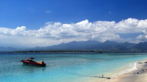 Natural landscape, coast and travel scenery on Lombok Island