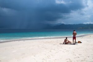 Natural landscape, coast and travel scenery on Lombok Island