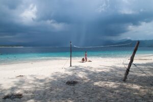 Natural landscape, coast and travel scenery on Lombok Island
