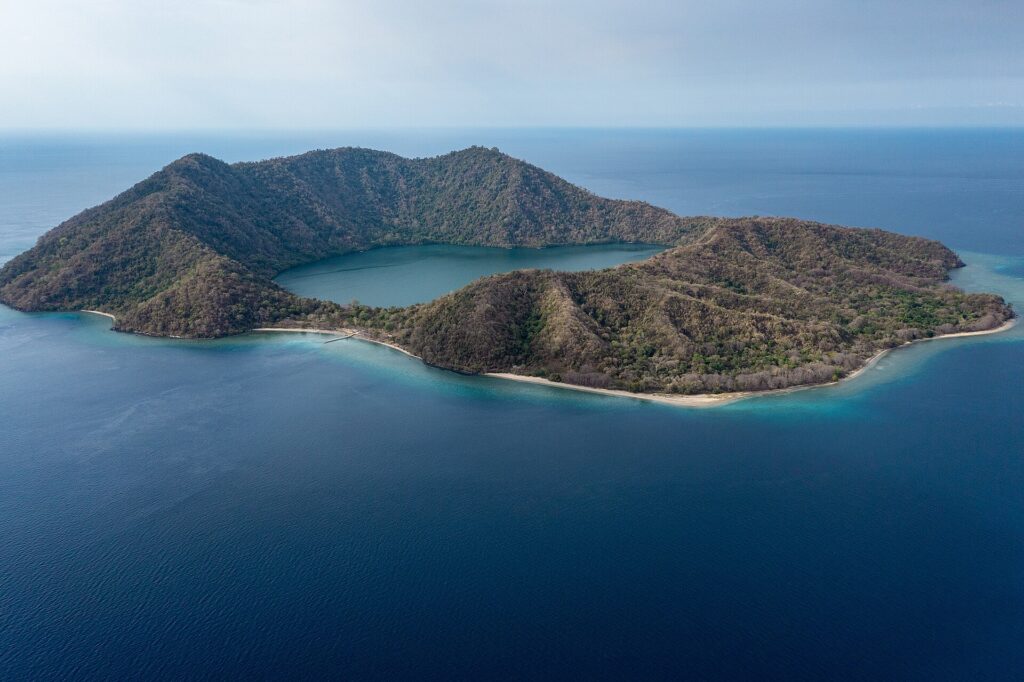 Natural landscape, coast and travel scenery in the Sumbawa region