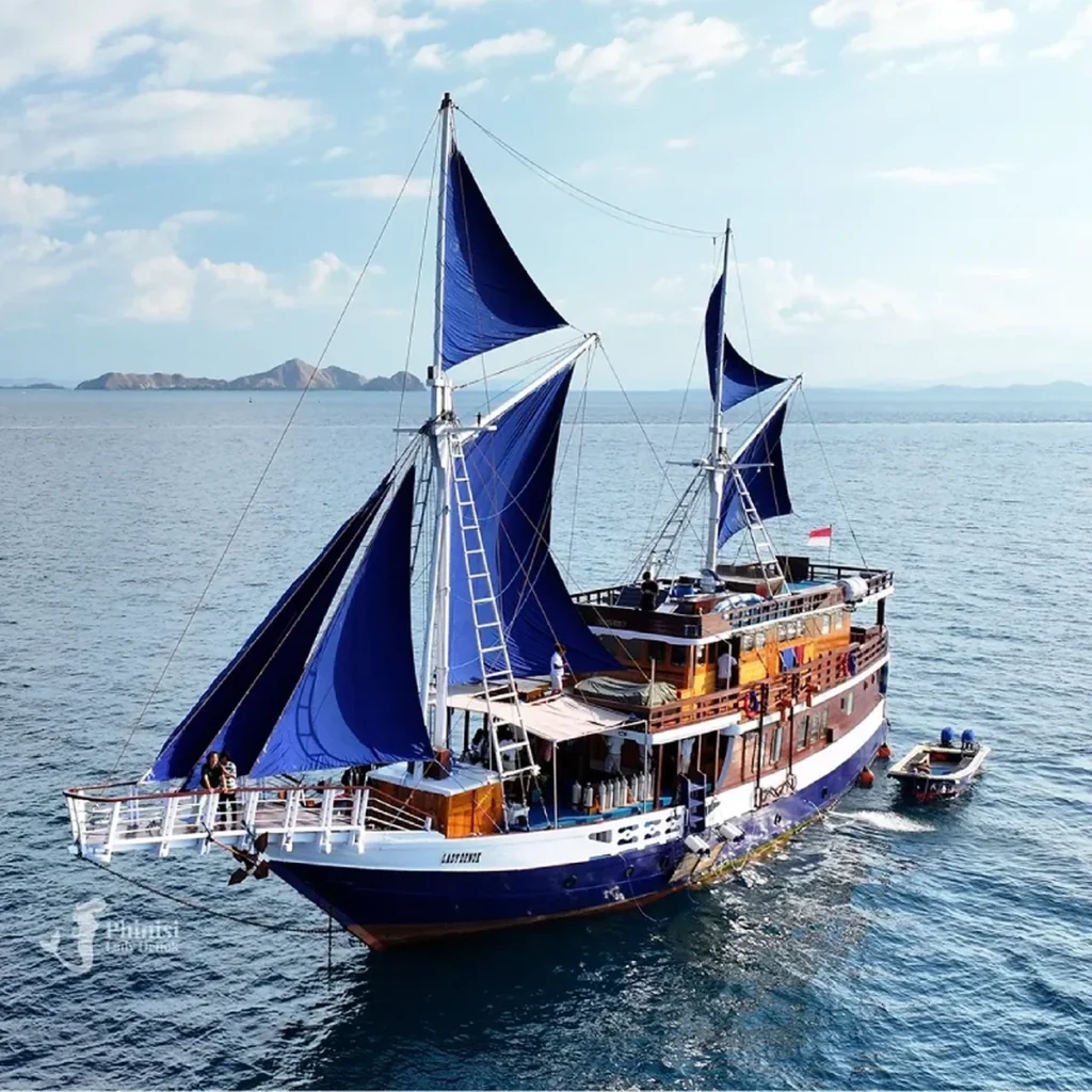 Lady Denok sailing under canvas