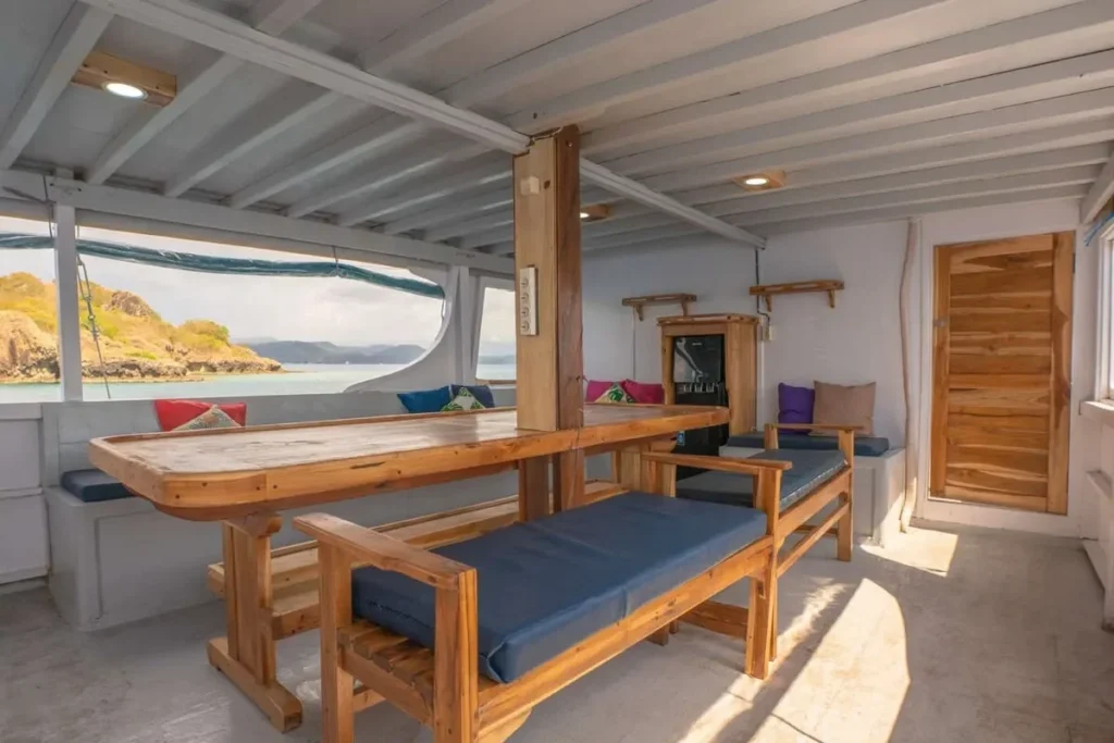 Dining area aboard New IJC