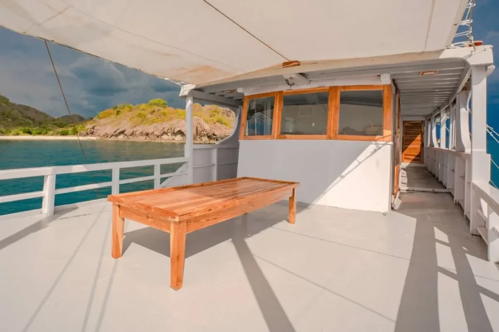Dining area aboard New IJC