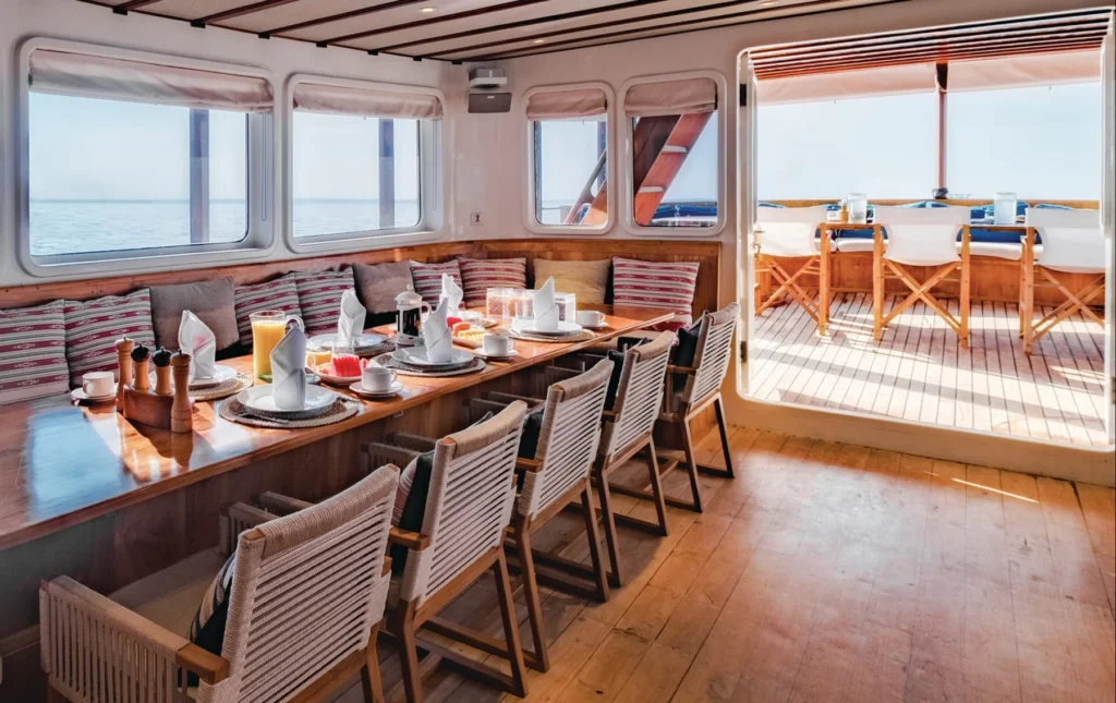 Rascal indoor salon and dining room with panoramic windows