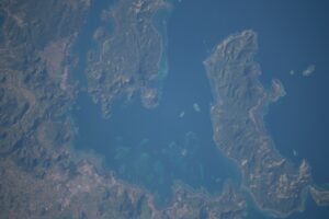 Earth observation photograph showing Saleh Bay and northern Sumbawa