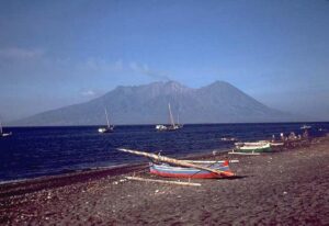 Sangeang Api volcanic island off the northeast coast of Sumbawa