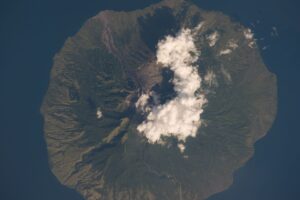 Sangeang volcano photographed from the International Space Station