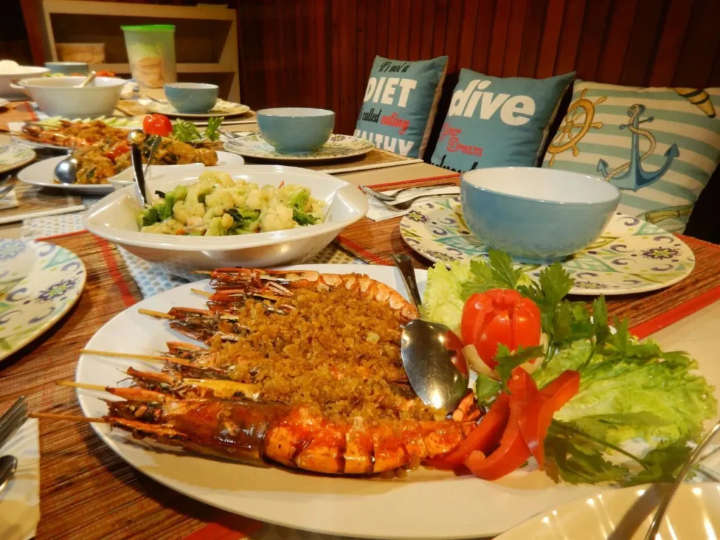 A meal prepared during a Thalassa one Komodo cruise