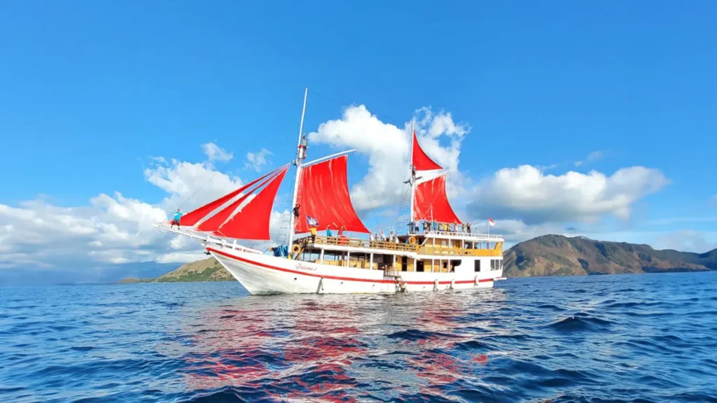 Thalassa two traditional phinisi prepared for a Komodo charter