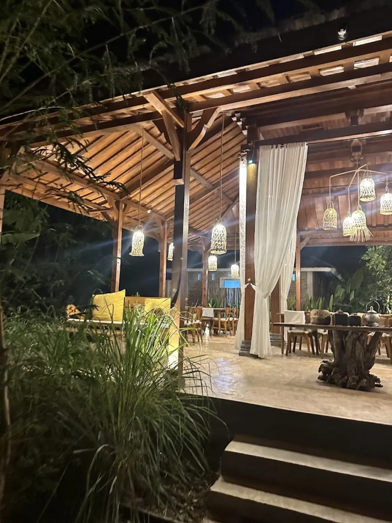 The Kitchen Garden Bajo cover showing the restaurant setting in Labuan Bajo